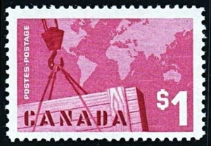 CANADA 1963 EXPORT SC#411 MNH MAPS - Picture 1 of 1