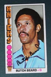 Nueva York Knicks Star Butch Beard firmada autografiada 1976-77 tarjeta Topps DE COLECCIÓN-- - Imagen 1 de 1