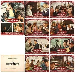IL CONFORMISTA POSTER FOTOBUSTE 8+1 TRINTIGNANT 1970 THE CONFORMIST LOBBY CARD - Foto 1 di 11