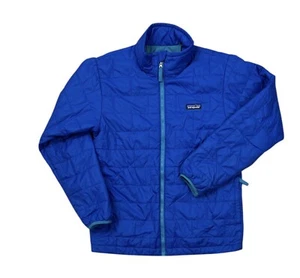 Kids Patagonia Nano Puff Full Zip Blue XL 14/16 Boys Girls Jacket Coat Primaloft - Picture 1 of 11