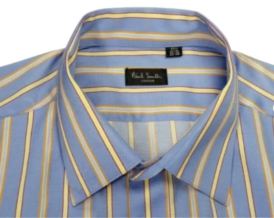 Camisa de vestir Paul Smith para hombre 17,5 35-36 cuello abotonado logotipo a rayas Foto 1 de 4