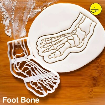 Anatomischer Menschlicher Fuß Ausstecher | Knochenskelett Anatomie Röntgen Knochen Keks - Bild 1 von 4