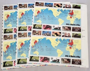 UNDER FACE VALUE SCOTT 2559 - A WORLD AT WAR STAMPS 1941 - MNH 3 FULL SHEETS 20 - Picture 1 of 6