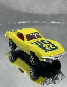 ✨RARE BLUE TAMPO✨Vintage Playart✨Chevrolet Corvette Sting Ray✨Yellow✨Hong Kong - Picture 1 of 5