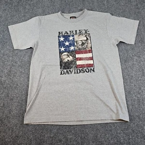 Harley Davidson Xenia OH 2006 Made In USA Graphic T Shirt Gray Size L - Picture 1 of 14