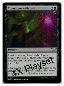 (4X) FOIL Commune with Evil Duskmourn – MTG Magic the Gathering Card - Picture 1 of 2