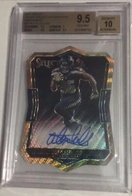 2016 Select Rookie Die Cut Auto Alex Collins Prizm Wave 6/10 BGS 9.5/10 - Image 1 of 2