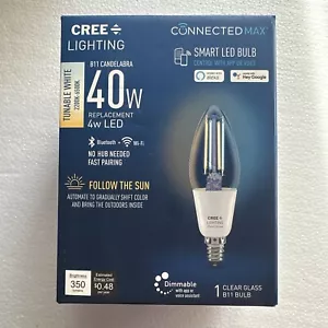Cree Lighting Connected Max Smart Led Filament Globe 40W Bulb B11 Clear Glass - Picture 1 of 3