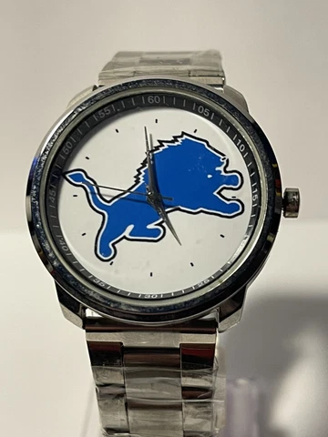 DETROIT LIONS NFL Casual Stainless Steel Wrist Watch NEW Cover