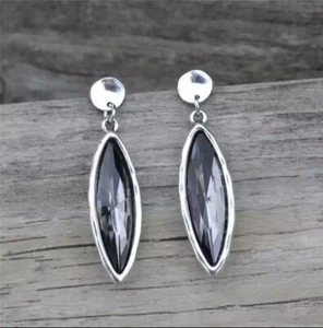 Pendientes hechos a mano Uno STYLE De Único Años 50 GRISES (M58) - Imagen 1 de 6