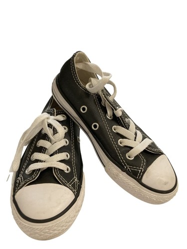 Scarpe sneakers basse Converse All Star bambino taglia 12 nere bianche