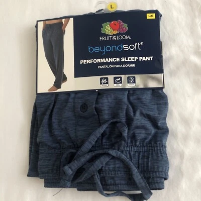 Pantalones de pijama azul tejido Beyondsoft Fruit of the Loom para hombre talla L nuevos con etiquetas Foto 1 de 4