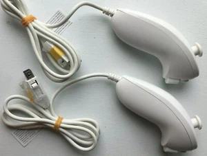 Official OEM 2-Pack Nintendo Nunchucks Wii or Wii U. Tested and Cleaned. (2X) - Picture 1 of 2