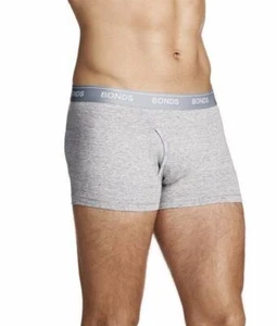 Authentic Bonds Mens Guyfront Trunks Underwear Shorts Grey Marle - Picture 1 of 3