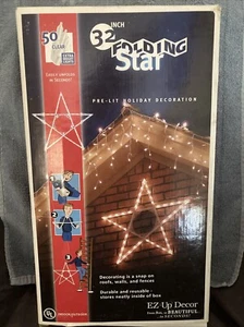 Emerald Innovations Christmas Outdoor Decorations 32” Folding Stars Cool White - Picture 1 of 7