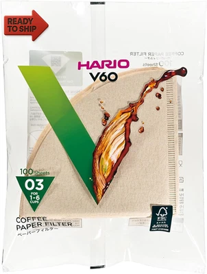 Filtro de café de papel V60, tamaño 01, blanco, caja de 40 quilates Foto 1 de 4