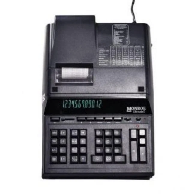 Monroe MNEULTIMATEXB Ultimatexb 12 Digit IKT Desk & Print Calculator  Black - Image 1 of 1