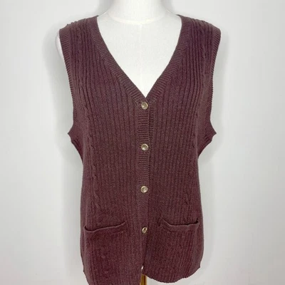 Chaleco Suéter Vintage Años 90 Sag Harbor Dark Academia Dinero Antiguo Preppy Heritage S Foto 1 de 4