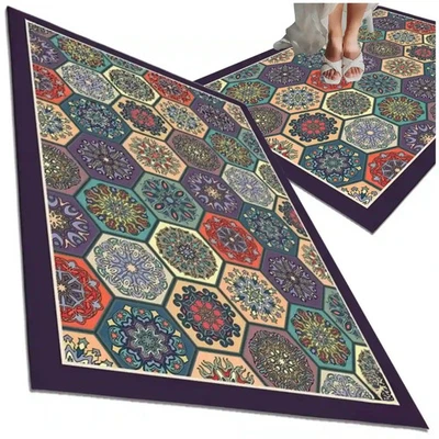 Bunte rutschfeste Badematte 50x80 cm - Bild 1 von 4