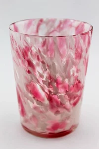 VICTORIAN ANTIQUE ART GLASS CRANBERRY SPONGE SWIRL TUMBLER CUP rare! - Picture 1 of 3