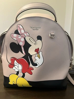Kate Spade 纽约迪士尼 X 米妮老鼠中号背包,仅使用 3x — 第 1/4 张图片
