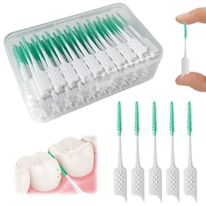 Dental Floss Picks Soft Silicone interdental Brush, Braces Brush, Floss Picks... - Picture 1 of 7