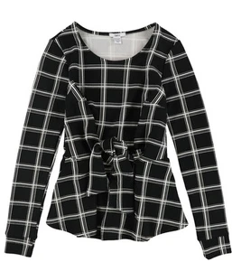 bar III Womens Textured Printed Pullover Blouse, Black, XX-Small - Picture 1 of 2