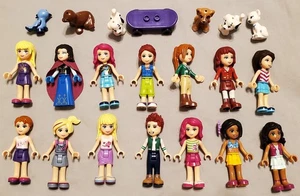 LEGO *** FRIENDS *** MINIFIGURES *** ~ LOT OF 14 PLUS ANIMALS (6) - Picture 1 of 1