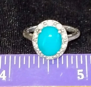 THE GENUINE GEMSTONE COMPANY TURQUOISE RING 925 STERLING SILVER FREE GIFTBOX - Picture 1 of 10