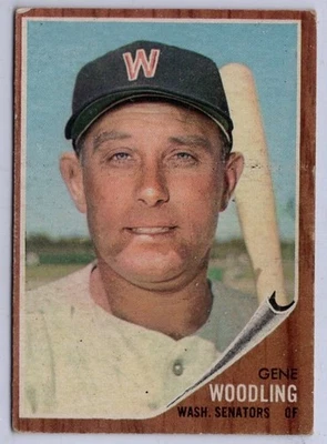 1962 Topps #125 Gene Woodling en excelente estado Senators Foto 1 de 2