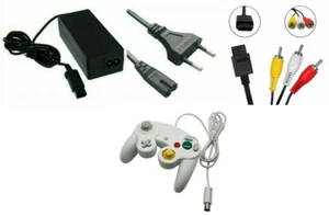 AC Adapter Netzteil + AV/TV Cinch Kabel + Controller für Nintendo Gamecube - Bild 1 von 6