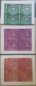 FLORAL GEOMETRY US 5700 5701 5755 TRIANGLES CIRCLES $2.00 $5.00 $10 PLATE BLOCKS - Picture 1 of 5