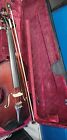 Mendini 3/4 MV200 Solid Wood Natural Varnish Violin with Hard Case Shoulder
