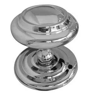 Huge Polished Chrome Round Circular Centre Pull Door Knob / Handle (JV57PC) - Picture 1 of 1