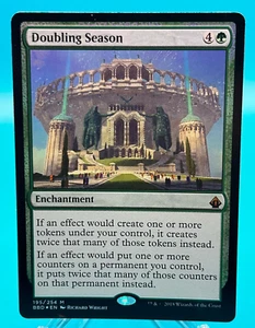 FOIL DOUBLING SEASON Battlebond Magic MTG MINT CARD - Picture 1 of 2
