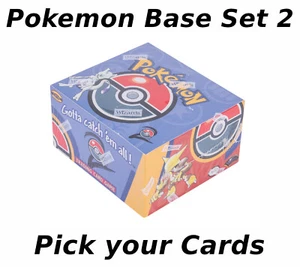 Pokemon Base Set 2 PICK YOUR CARD Including Regular Rare, Commons Vintage 2000 - Picture 1 of 12