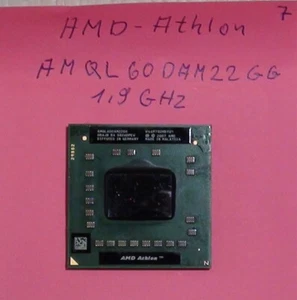 AMD Athlon 64 X2 Mobile QL-60 2x 1,9 GHz AMQL60DAM22GG Notebook-CPU Sockel S1g2 - Bild 1 von 2