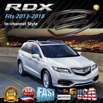For Acura RDX 2013-2018 In-Channel Window Visors Deflector Rain Guard Deflectors - Image 1 of 4