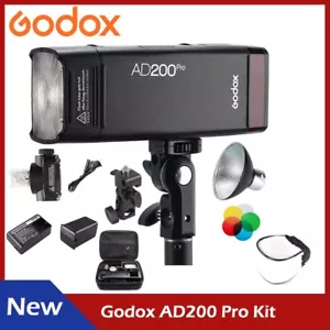 Godox AD200Pro 2.4G TTL HSS Flash Speedlite + Godox AD-M kit + Flash Diffuser - Picture 1 of 12