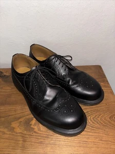 Dr. Martens Shoes Mens Size 13 3989 Oxford Black Leather Wingtip Lace Up - Picture 1 of 12