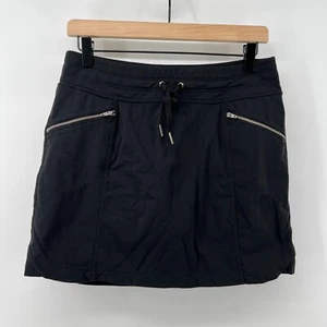 Athleta Mujer S Metro Skort Negro Bolsillos con Cremallera Elastizado Forrado Atletismo Verano - Imagen 1 de 9