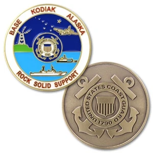 US Coast Guard USCG Base Kodiak Alaska Challenge Coin - Picture 1 of 1