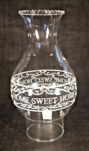 HOME SWEET HOME BOROSILICATE KEROSENE OIL LAMP CHIMNEY 3" x 8 3/4" for #2 burner - Picture 1 of 3