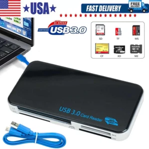USB 3.0 Memory Card Reader Adapter 5GBPS Fit CF/TF/SD/Micro SD/XD/M2/MS Card LOT - Picture 1 of 13