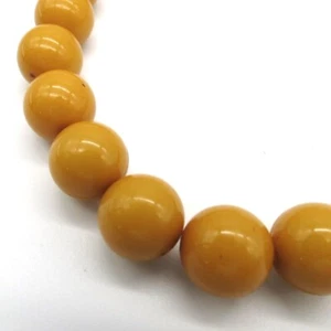 Orange Hard Resin Beaded Choker Necklace Fall Autumn - Picture 1 of 9