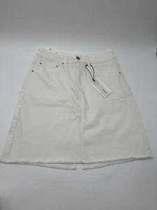 NWT A Loves A Denim White Denim Womans Skirt Size 29 MSRP $79.00 - Picture 1 of 10