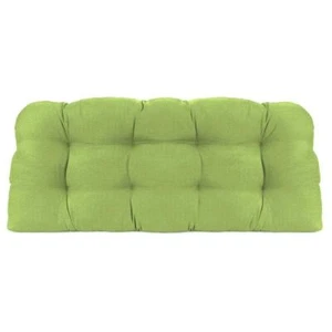 Jordan Manufacturing Outdoor Rectangular Wicker Settee Bench Cushion Durable - Picture 1 of 12