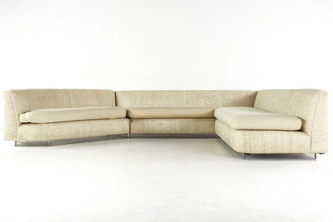Phyllis Morris Mid Century Illuminated Lucite Base Sectional Sofa Cover