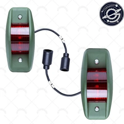 2X Luz LED Marcadora Lateral Roja 24V para Camión Militar M998 12446845-2 Humvee Foto 1 de 3