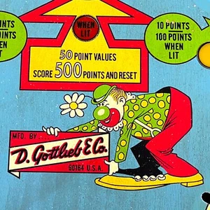 Gottlieb Roller Coaster Pinball Machine Game Playfield - Imagen 1 de 10